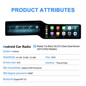 Navihua New Design Dual Screen Android <b>Car</b> Radio GPS DSP Multimedia Carplay for Mercedes Benz C GLC Class W205 X253 2015 2022 - Product Image 6