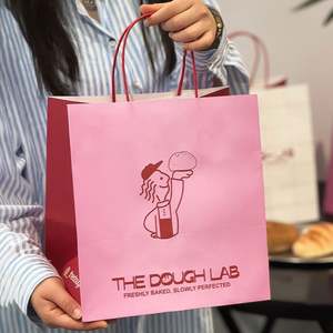 Customized Logo Disposable Greaseproof Packaging for Food White <b>Paper</b> Sandwich Bread Dessert Baking Bag with Lamination Printing - Product Image 4