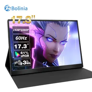 17,3 pulgadas IPS 1080P Portatil Small HD Laptop PC móvil Pantalla extendida VESA Wall Big Portable Gamer Monitor para PS4 Xbox Switch