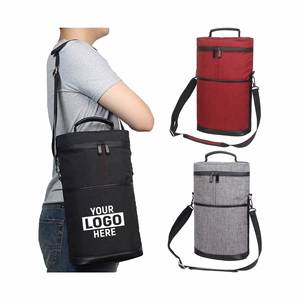 Pochette isotherme personnalisée pour bouteille de vin avec logo – Sac de transport promotionnel pour pique-nique, grande capacité, en tissu Oxford - Product Image 2