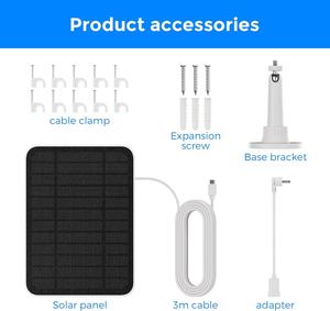 Projecteur <span class=keywords><strong>solaire</strong></span> flexible monocristallin en silicium 6W étanche IP65 pour caméra de sécurité et sonnette <span class=keywords><strong>Arlo</strong></span> Ultra Pro 3 4 - Product Image 1