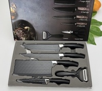 Fabriek Keukenmessenset Met Afgedekt Handvat Zesdelige Chef's Groente Fruitmes Keukenschaarset