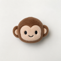 Appliques en peluche 3D personnalisées en forme de visage d'animal, ornements en peluche de dessins animés, embellissements à coudre pour chaussures et chapeaux