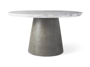 Ensemble de table de jardin en pierre avec plateau en faux marbre contemporain de qualité supérieure, renforcé de cadres métalliques, base en GRC - Product Image 3