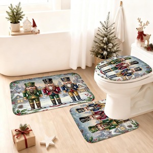 Rideau de Douche Trio Casse-Noisette de Noël en Polyester, Imprimé Numérique Personnalisé, Imperméable, Vente en Gros, Moderne - Product Image 3