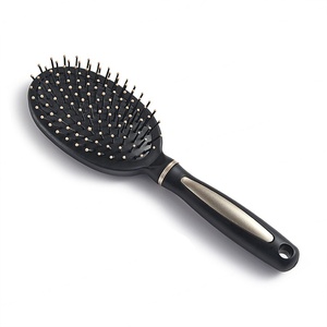 Fashion Anti-Static Air Cushion Massage Comb Custom Logo Household <b>Detangling</b> Black Plastic Hair <b>Brush</b> - Product Image 1