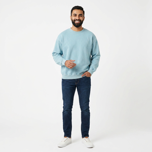 Men's Custom Made Sweatshirt New Arrival Crew Neck Casual Long Sleeve <b>Thick</b> <b>Fleece</b> Heavyweight Loose Fit for Winter - Product Image 1