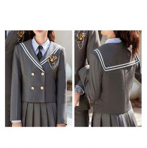 Diseño al por mayor de uniformes de graduación y trajes de carrera para estudiantes de secundaria: Blazer, camisa y pantalón de cuadros de estilo elegante. - Product Image 6
