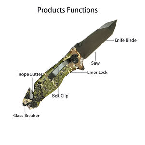 Coltello da Bushcraft con Manico in Alluminio e Logo Personalizzato, Coltello da Autodifesa con Lama in Acciaio Inossidabile, Coltello Multiuso, Regalo per Uomini - Product Image 4