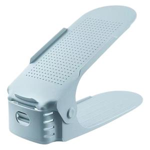 Scarpiera a 2 livelli impilabile in plastica regolabile, pieghevole e salvaspazio per riporre le scarpe nell'armadio - Product Image 2