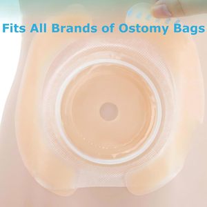 Pansement adhésif élastique hydrocolloïde pour renforcement de la base du sac d'ostomie, pansement hydrocolloïde pour éviter le retrait des bords, élastique - Product Image 4
