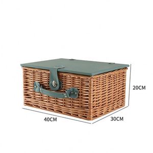 Cesta de <span class=keywords><strong>Picnic</strong></span> Extensible de Provenza para <span class=keywords><strong>2</strong></span>, 4 o 6 <span class=keywords><strong>Personas</strong></span>, Nuevas Cestas Aisladas Grandes de 35L, para Campamento, Fiestas, Totalmente Blancas, Hechas a Mano - Product Image 3