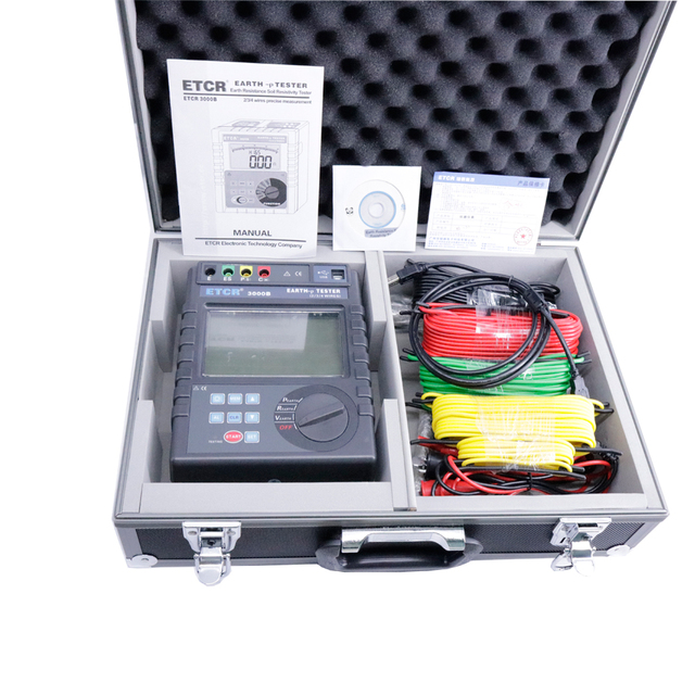 ETCR3000B Earth Resistance Tester Soil Resistivity Meter Voltage Testers ETCR-3000B