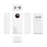 Banco de Energía Portátil Personalizado al por Mayor de 30000 mAh de Alta Capacidad y Carga Rápida para Teléfono, Cargador Portátil de 30000 mAh para iPhone
