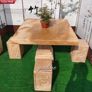 <span class=keywords><strong>Table</strong></span> ronde <span class=keywords><strong>en</strong></span> marbre de <span class=keywords><strong>pierre</strong></span> naturelle sculptée à la main <span class=keywords><strong>pour</strong></span> <span class=keywords><strong>jardin</strong></span> extérieur avec bancs et sièges - Product Image 6