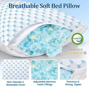 Factory Price Luxury Shredded Memory Foam Bed <strong>Pillow</strong> Adjustable Breathable Relief Pressure Cooling <strong>Pillows</strong> for Hot Sleepers - Product Image 5