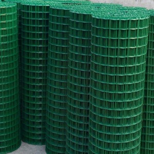 Rouleau de grillage soudé vert 1x10m, revêtement PVC, anti-insectes, clôture de jardin, protection extérieure - Product Image 1