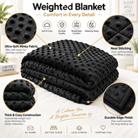 Couverture lestée en velours cristal pour adultes, couverture douce et confortable en peluche pour dormir à la maison