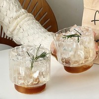 Beeman rétro rayures verticales tasse en verre résistant à la chaleur tasse à café pour glace café boisson tasse à eau pour verres en verre froid