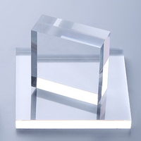 Support carré personnalisable en acrylique transparent pour présentoir, base en cristal, cadre décoratif