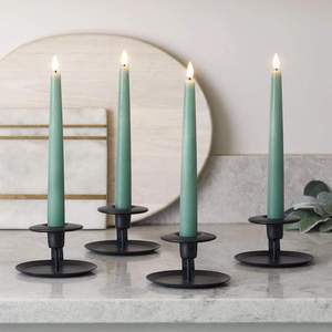 Ramadan Teal Taper <b>Candle</b> Set Islamic Festive Table Decor Eid Celebrations Prayer Rooms Weddings Christmas Handmade - Product Image 3