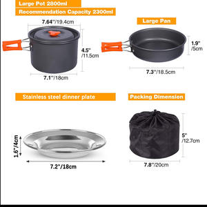 Juego de Utensilios de Cocina para <span class=keywords><strong>4</strong></span>-5 Personas Orientado a la Eficiencia - Olla, Sartén y Tetera de Aluminio para Comidas Rápidas - Product Image 3
