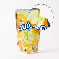 Sachets en plastique personnalisés pour boissons liquides avec paille, pour machine de remplissage de jus en aluminium, pochettes verticales à bec verseur