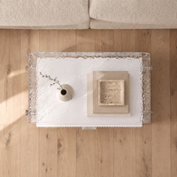 Table de chevet de luxe en acrylique durable avec tiroir cannelé, table de nuit moderne transparente pour appartement et mobilier de chambre d'hôtel