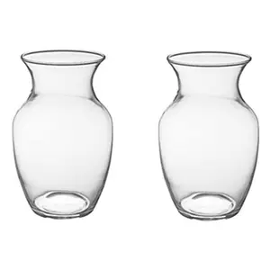 Fourniture en ligne de Vase Rose transparent de 8 pouces et livret de Guide de fleurs Vase de fleurs en verre décoratif pour les Arrangements floraux