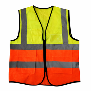 Gilet di Sicurezza ANT5PPE ad Alta Visibilità con Tasche Multiple, Traspirante, Bicolore, in Rete Riflettente per Lavoratori Edili - Product Image 4