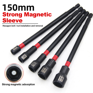 150mmインパクト磁気ナットドライバーセットロングソケットビットリン酸塩ブラックコーティングヒートシュリンクチューブカスタムオプション付き - Product Image 3