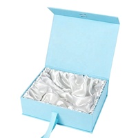 Boîte d'emballage de perruques en carton recyclé format voyage avec logo personnalisé, boîte à cheveux créative unique avec doublure en éponge pour la vente en gros