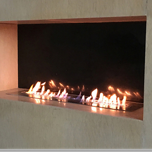 Chimenea Moderna Inteligente <span class=keywords><strong>de</strong></span> <span class=keywords><strong>Bioetanol</strong></span> Lineal con Quemador Controlado para Calefacción Interior en Villas y Apartamentos, <span class=keywords><strong>de</strong></span> Acero y Metal - Product Image 2