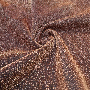 Venta caliente brillo metálico estiramiento Lurex tela plata oro textil para Bikini traje de baño playa proveedor al por mayor - Product Image 5