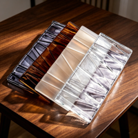 Panneau de séparation décoratif en verre cristal gaufré géométrique de qualité supérieure pour chambre d'hôtel