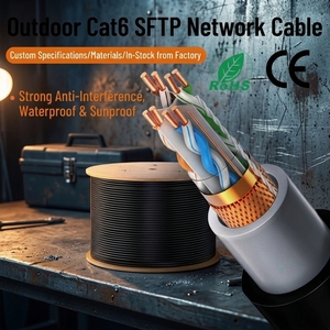 <span class=keywords><strong>สาย</strong></span>แลนกันน้ำ UTP FTP SFTP แบบมีชีลด์ Cat6E สำหรับภายนอกอาคาร 305 ม. <span class=keywords><strong>สาย</strong></span>เคเบิลเครือข่าย CCA 305 ม. <span class=keywords><strong>ราคา</strong></span>ขายส่ง <span class=keywords><strong>สาย</strong></span>เคเบิล <span class=keywords><strong>cat6</strong></span> กันน้ำ 305 ม. - Product Image 1