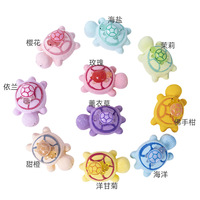 Bombes de bain doubles tortue mignonnes pour enfants, 10 parfums, bombes de bain moussantes avec mini jouet tortue, hydratation naturelle de la peau