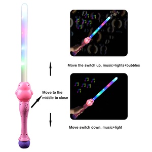 Épée à bulles portable unisexe en PE, poignée pingouin lumineuse, baguette magique musicale, thème ROMANCE, jouet d'été pour fêtes en extérieur, vente chaude - Product Image 6