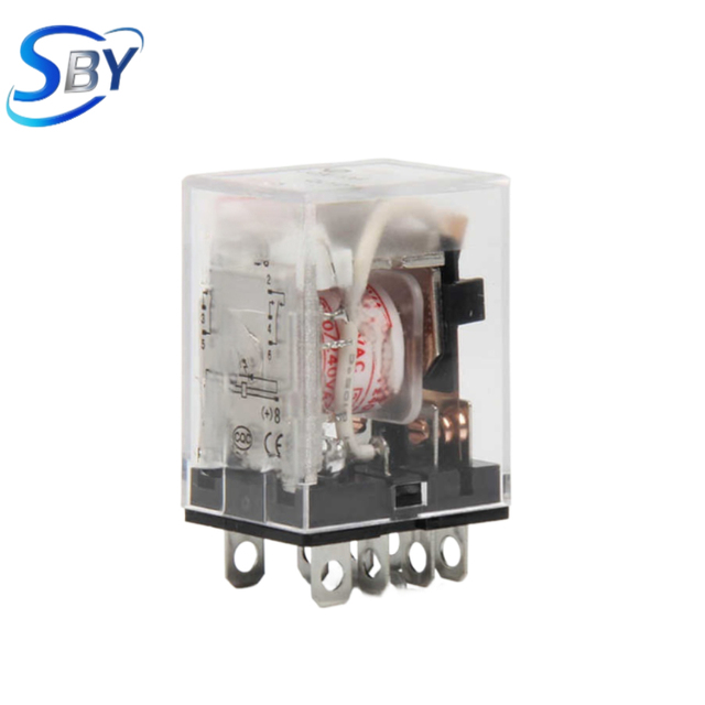 DPDT Power Relay LY2N-J 10A 250VAC 12V 24V 48V 110V 220V Coil With LED Indicator Socket Base DIN Rail