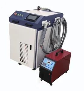 Portable Pulsed Fiber Laser Cleaning Machine Remove Paint Rust Oil from Material Surface
