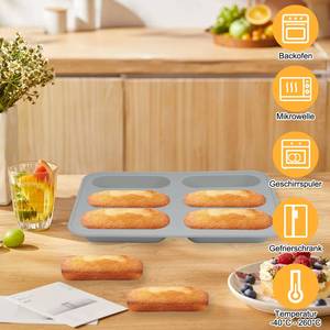 MUYULINS Factory 6-Cavity Rectangular LFGB Platinum Grade Non-Stick BPA-Free Silicone Cake Pastry <b>Cookie</b> <b>Mold</b> - Product Image 4