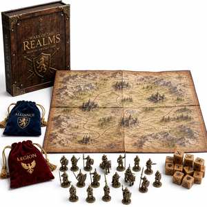 Gioco da Tavolo Vintage Personalizzato con Design di Mappa Antica, Miniature, Strategia Multiplayer per Eventi e Feste - Product Image 1