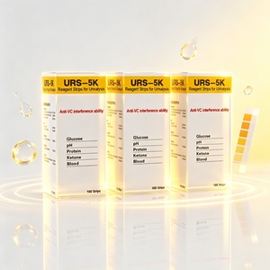 URS-5K 5 in 1 Medical Grade <strong>Urine</strong> Test Strips Fast Result LGlucose Protein pH Ketone <strong>Blood</strong> for Home and Clinic Use 100 Strips - Product Image 1