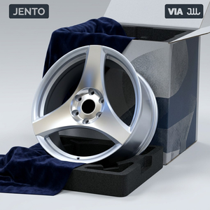 Jantes forgées sur mesure à 3 branches 18 19 20 pouces 5x114.3 5x120 argent poli pour voitures de performance JDM Euro JWL VIA - Product Image 4