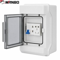 Boîtier de distribution d'énergie solaire extérieur Wanbo-396 avec barre omnibus en cuivre pur et prise MCB pour panneau électrique de construction solaire