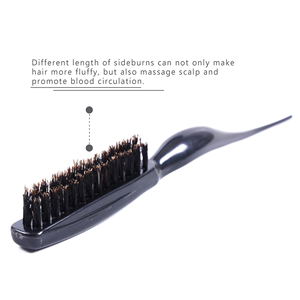 Brosse à cheveux professionnelle pour salon, vente chaude, poils noirs, peigne en plastique pour coiffure, outil de coiffage, peigne à queue, brosse à gros ventre pour - Product Image 3