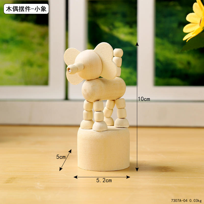 7307a-04 ornamentos de la marioneta-elefante del bebé