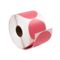 Étiquettes thermiques directes de taille personnalisée, étiquettes rondes colorées autocollantes imprimables, rouleau d'étiquettes thermiques