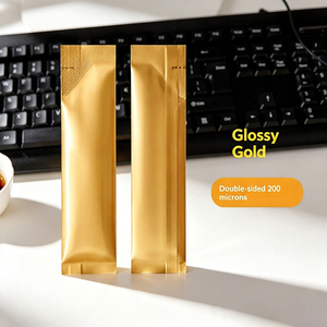 กาแฟสำเร็จรูปแบบซองขนาดเล็ก 5 กรัม-30 กรัม บรรจุภัณฑ์แบบแท่งสีทอง ดีไซน์ตามสั่ง บรรจุภัณฑ์แบบซองเดี่ยวขนาดเล็ก - Product Image 5