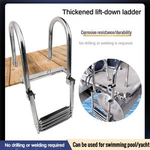 Accesorios de escalera de embarque 316, lancha rápida de acero inoxidable, yate, escalera de Surf plegable oculta, escaleras de lanzamiento - Product Image 4